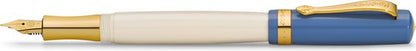 Kaweco - Vulpen - Kaweco STUDENT Fountain Pen 50's Rock - Blauw Ivory - Met extra doosje vullingen - Extra Breed