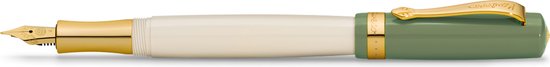 Kaweco - Vulpen - Kaweco STUDENT Fountain Pen 60's Swing - Groen Ivory - Met extra doosje vullingen - Extra Breed