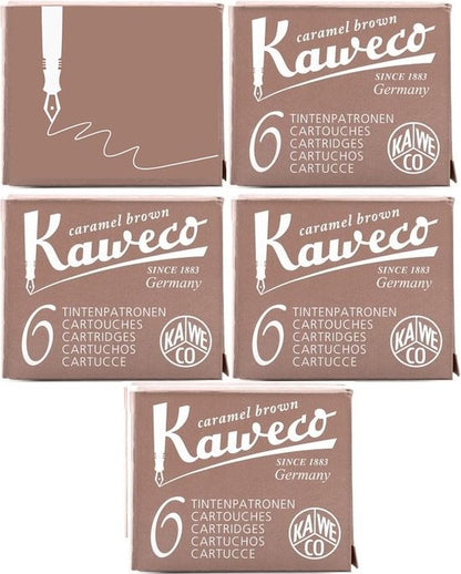 Kaweco - Vulpen vullingen - 5 doosjes Bruin - Sepia Bruin, Caramel Bruin