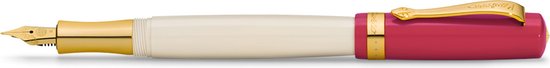 Kaweco - Vulpen - Kaweco STUDENT Fountain Pen 30’s Blues - Rood Ivory - Met extra doosje vullingen - Extra Breed