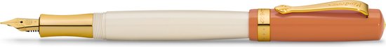 Kaweco - Vulpen - Kaweco STUDENT Fountain Pen 70's Soul - Oranje Ivory - Met extra doosje vullingen - Breed