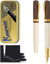 Kaweco - 1 Vulpen - Kaweco STUDENT Fountain Pen 20’s Jazz - Bruin Ivory - Met extra doosje vullingen - Extra Fine