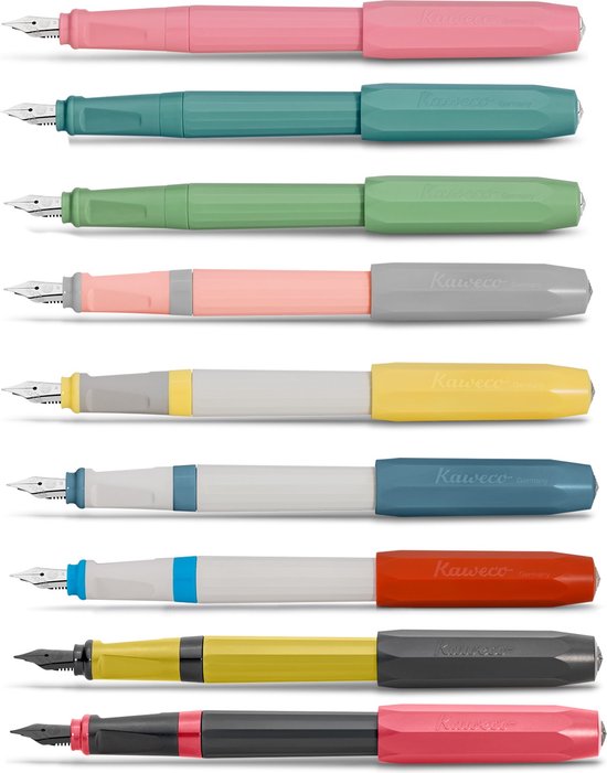 Kaweco - Vulpen met Clip - Perkeo Breezy Teal - Groen - Fine - Turkoise Twister - Doosje vullingen