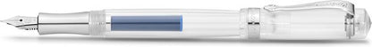 Kaweco - STUDENT - Fountain Pen - Clear Transparent - met extra doosje zwarte vullingen - (B) Breed (1 vulpen)
