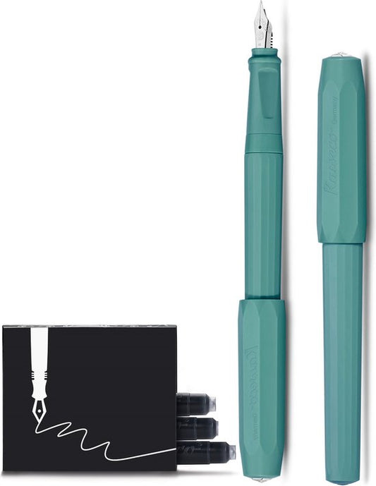 Kaweco - Vulpen - Perkeo Breezy Teal - Groen - Medium - Doosje vullingen