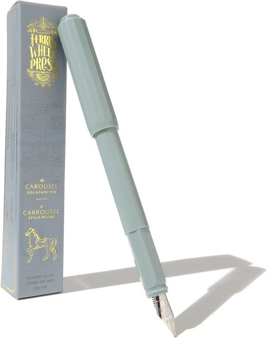 Ferris Wheel - Vulpen - The Carousel Fountain Pen - FINE - Seaside Glass - groen