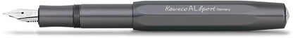 Kaweco - Fountain Pen - Sport Aluminium Grey - Breed - Met extra doosje inktpatronen