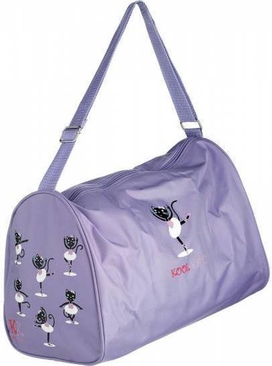 Katz - Ballettas - schoudertas - Lila met print van katjes - 36 x 24 x 23cm