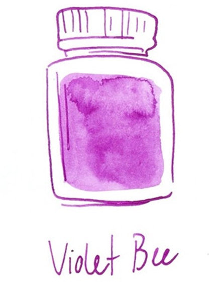 Glazen dip pen set in doosje - Groen - Potje Octopus inkt violet bee