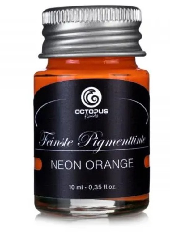 Octopus Write and Draw Ink - Neon Highlighter Inkt Set, 6 x 10 ml fluorescerende markeerstiftinkt - Kalligrafie inkt, lichtechte tekeninkt voor vulpen, glaspen, penseel, 6 x 10 ml