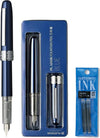 Platinum Japan - Plaisir Fountain Pen - Medium - Vulpen - Blauw - penpunt: Medium 05 - Met extra vullingen Lichtblauw