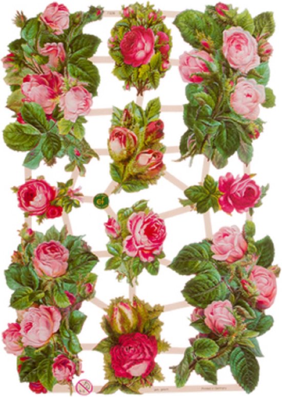 Poëzieplaatjes - Serie 1O - 6 vellen - plaatjes - hobby - creatief - decoupage - knutselen - scrapboek - met Vlinders - VOGELS - BLOEMEN - VLINDERS - KONIJNEN