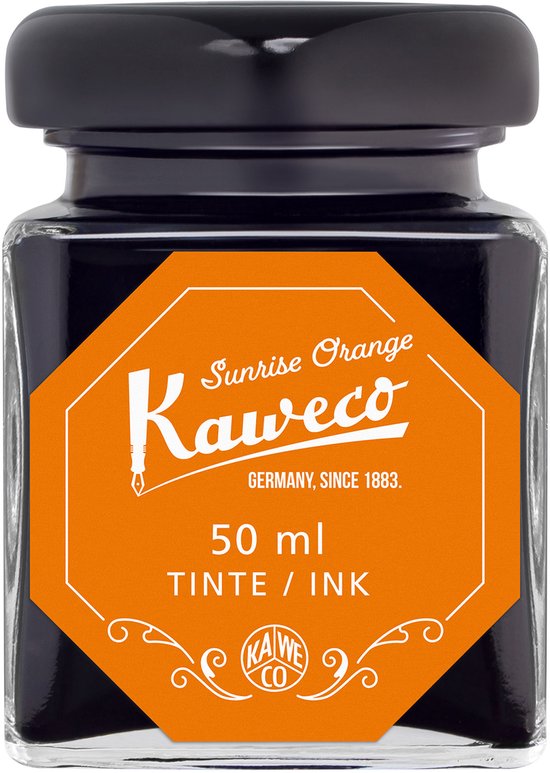 Kaweco - Ink bottle - Sunrise Orange - potje vulpeninkt - Oranje originele Kaweco-inkt in 50 ml glas
