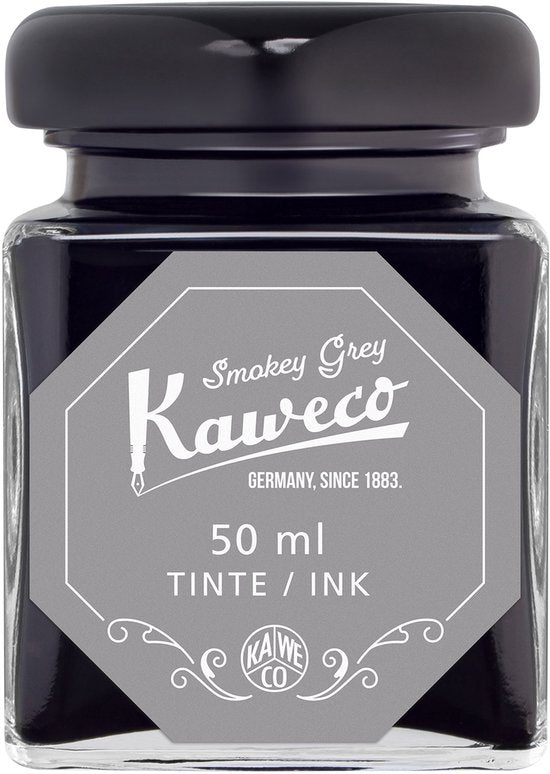 Kaweco - Fountain Pen - Special Dip Pen Black - in vintage blik - Potje inkt Smokey Grey 60cc