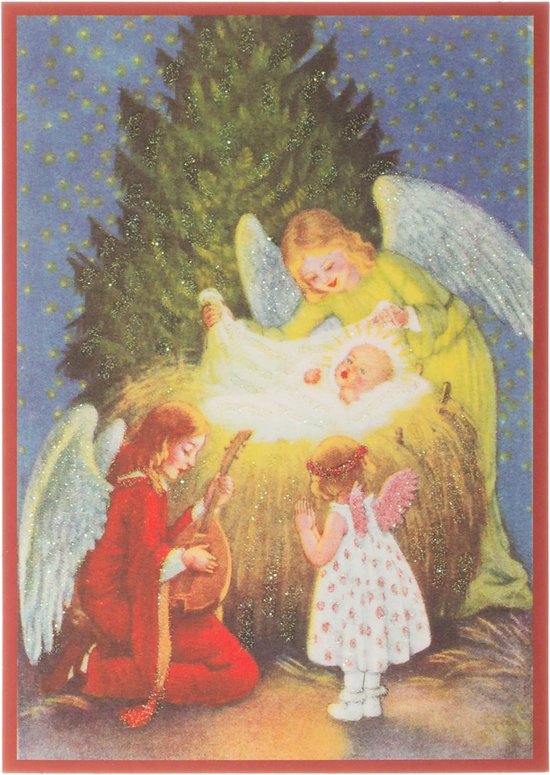 Nostalgische kerstkaarten - 20 stuks - Klassieke Vintage afbeeldingen - Winter - Sneeuw - Feestelijk - Jaarwisseling - Oude Brocante kerstkaarten