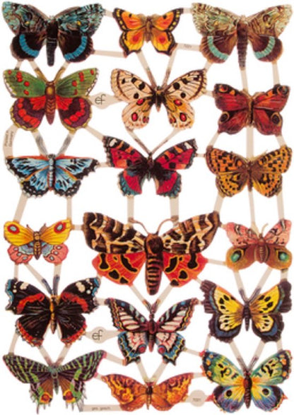 Poëzieplaatjes - 6 vellen - plaatjes - hobby - creatief - decoupage - knutselen - scrapboek met boerderijdieren - katten - vlinders - vogels - bloemen