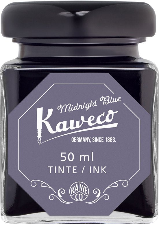 Kaweco - Fountain Pen - Special Dip Pen Black - in vintage blik - Potje inkt Midnight Blue 60cc