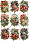 Poëzieplaatjes - Serie 1O - 6 vellen - plaatjes - hobby - creatief - decoupage - knutselen - scrapboek - met Vlinders - VOGELS - BLOEMEN - VLINDERS - KONIJNEN