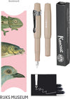Kaweco - Vulpenset - 4delig - Vulpen Sport Skyline Macchiato Fountain Pen - Extra Breed - Nostalgic Octagonal Clip Chrome - Doosje zwarte vullingen - Bekking & Blitz Boekenlegger - nr22