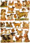Poëzieplaatjes - Serie G - 6 vellen - plaatjes - hobby - creatief - decoupage - knutselen - scrapboek met Katten - Vlinders - Bloemen - Honden