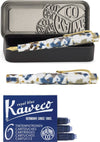Kaweco - ART SPORT VULPEN - Terrazzo - wit-blauw-goud - Fine - Met extra doosje blauwe vullingen
