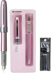 Platinum Japan - Plaisir Fountain Pen - FIJN - Vulpen - Roze - penpunt: fijn 03 - Met extra navullingen Zwart