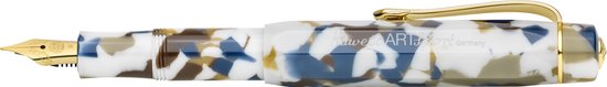 Kaweco - ART SPORT VULPEN - Terrazzo - wit-blauw-goud - Extra Breed - Met extra doosje zwarte vullingen