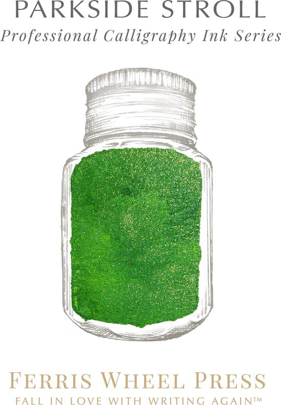 Ferris Wheel - Calligraphy inkt - 28ml - Parkside Stroll - Weelderig groen