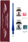 Octopus - Art Material - Glaspen Blauw - 2 Potjes inkt 10ml - Red Duck - Grey Fox