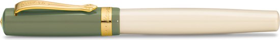 Kaweco - Vulpen - Kaweco STUDENT Fountain Pen 60's Swing - Groen Ivory - Met extra doosje vullingen - Extra Breed