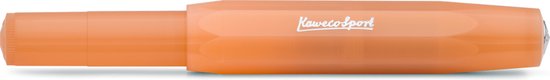 Kaweco - Cadeauset - (5delig) - Vulpen FROSTED SPORT MANDARIN Fountain Pen - Medium - Vintage blikje - Oktogonal Clip Chrome - Patronen houder TURKOISE - Vullingen