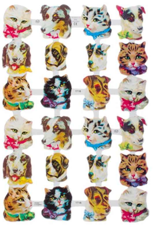 Poëzieplaatjes - 6 vellen - plaatjes - hobby - creatief - decoupage - knutselen - scrapboek - met VOGELS - VLINDERS - BLOEMEN - HONDJES