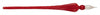 Glazen dip pen set in doosje - Rood - Potje Octopus inkt green ostrich