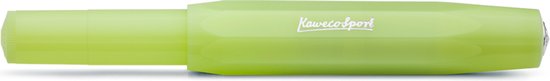 Kaweco  (3delig) - Vulpen FROSTED SPORT LIME Fountain Pen - Fine - Nostalgic Octagonal Clip Chrome - Doosje Vullingen