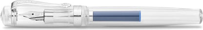 Kaweco - STUDENT - Fountain Pen - Clear Transparent - met extra doosje zwarte vullingen - (B) Breed (1 vulpen)