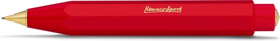 Kaweco - Vulpotlood 0,7 - Classic Sport - Rood - Met doosje vullingen in glazen tube