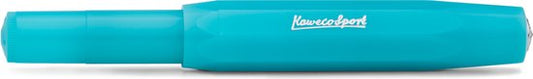 Kaweco - FROSTED SPORT BLUE BERRY Fountain Pen - Medium - Oktogonal Clip Chrome - Doosje Vullingen