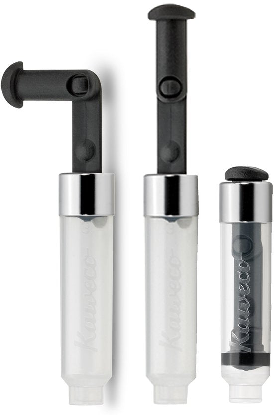 Kaweco - Ink bottle en Mini Converter inklapbaar - Smokey Grey - potje vulpeninkt - Grijze originele Kaweco-inkt in 50 ml glas