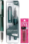 Platinum - Preppy - Prefounte Vulpen - Fine - Dark Emerald - Met Roze vullingen