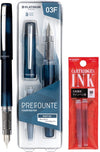 Platinum - Preppy - Prefounte Vulpen - Medium - Night Sea - Met Rode vullingen