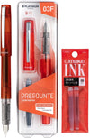 Platinum - Preppy - Prefounte Vulpen - Medium - Vermillion Orange - Met Rode vullingen