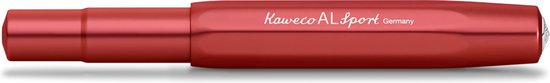 Kaweco Cadeauset - Vulpen - Nostalgic Octagonal Clip CHROME - ALUMINIUM SPORT - Sport Aluminium Deep Red - EXTRA BREED - Vintage blikje - Extra Doosje Vullingen