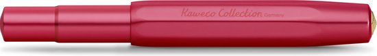 Kaweco Cadeauset - Vulpen - Nostalgic Octagonal Clip Vergoldet - ALUMINIUM SPORT - Sport Aluminium Ruby Red - EXTRA BREED - Vintage blikje - Extra Doosje Vullingen