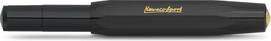 Kaweco Vulpen Sport Classic ZWART (BREED) met extra doosje vullingen
