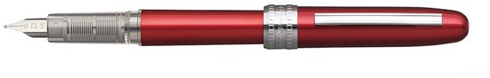 Platinum Japan - Plaisir Fountain Pen - Medium - Vulpen - Rood - penpunt: Medium 05 - Met extra vullingen Blauw