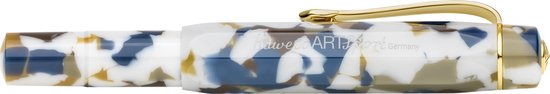 Kaweco - ART SPORT VULPEN - Terrazzo - wit-blauw-goud - Extra Breed - Met extra doosje blauwe vullingen