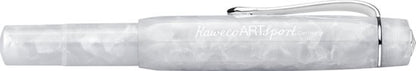 Kaweco - ART SPORT VULPEN - Mineral White - wit-chrome - Extra Fine - Met extra doosje zwarte vullingen