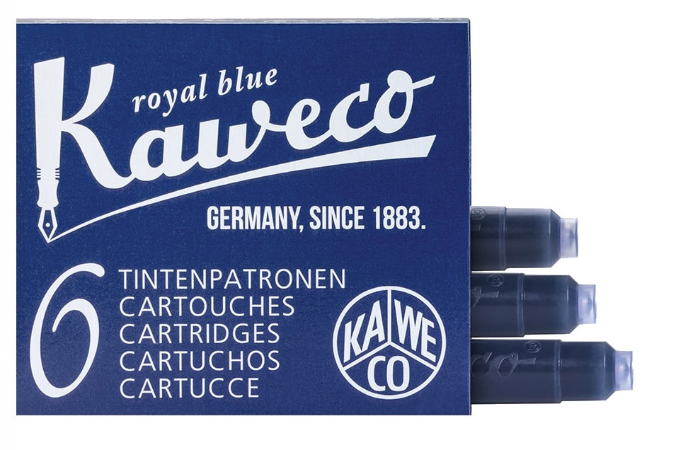 Kaweco - doosje met 6 inktpatronen - Royal Blue - openingsaanbieding
